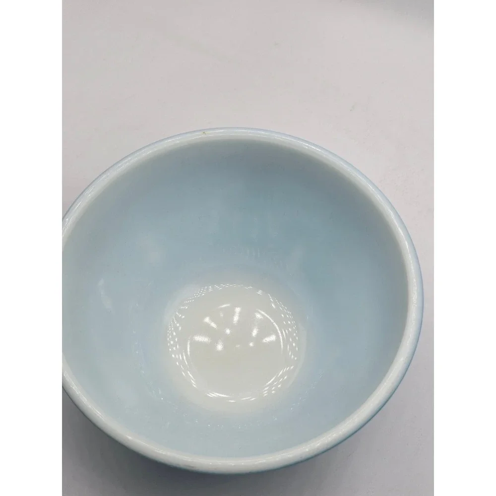Vintage Pyrex 401 Turquoise Blue Nesting Mixing Bowl 1.5Pt Milk Glass Made USA